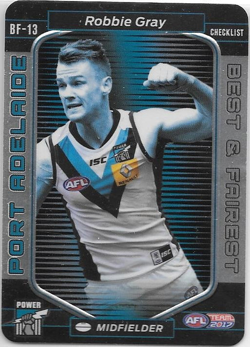 Robbie Gray, Best and Fairest, 2017 Teamcoach AFL