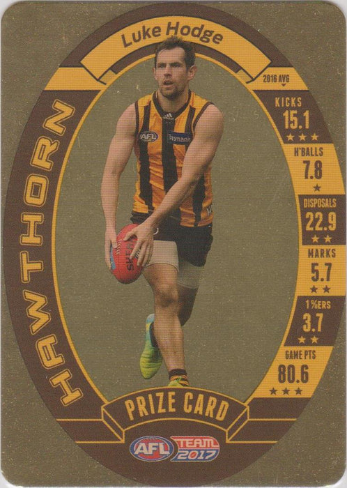 Luke Hodge, Prize Card, 2017 Teamcoach AFL