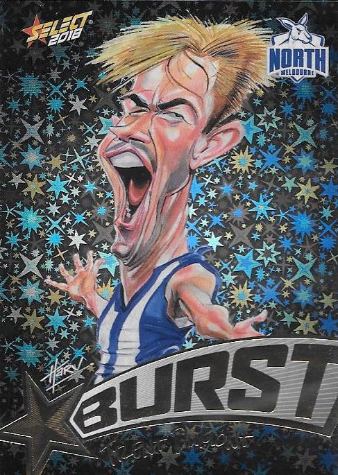 Trent Dumont, Starburst Black Caricatures, 2018 Select AFL Footy Stars