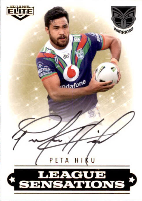 Peta Hiku, League Sensations Signature, 2019 TLA Elite NRL