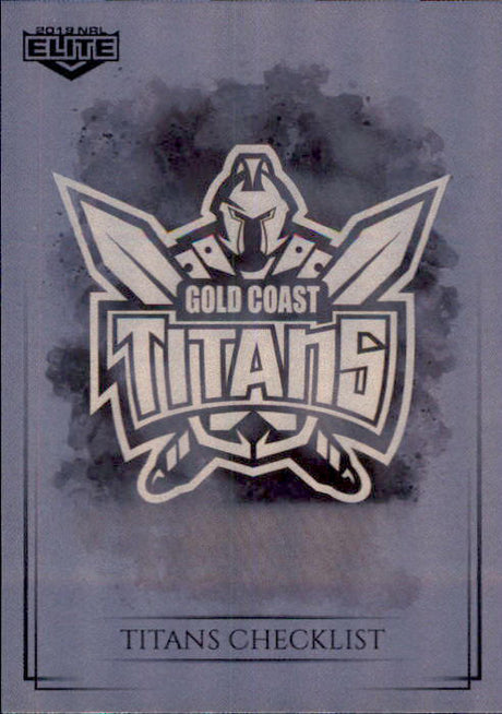 Gold Coast Titans Checklist, Silver Special Parallel, 2019 TLA Elite NRL