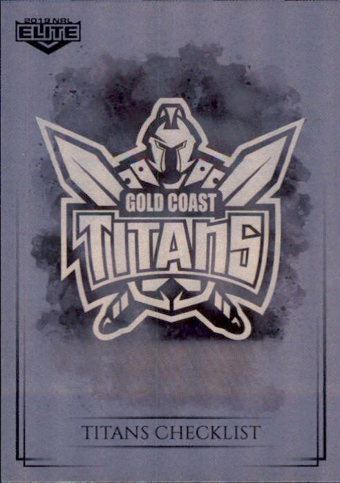 Gold Coast Titans Checklist, Silver Special Parallel, 2019 TLA Elite NRL