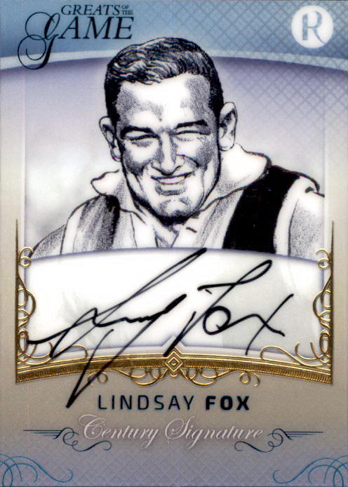 Lindsay Fox, Gold Century Signature, 2017 Regal Football Greats of the Game