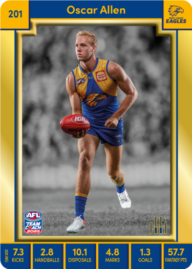 Oscar Allen, 201, Gold Parallel, 2023 Teamcoach AFL