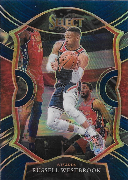 Russell Westbrook, Concourse Blue Prizm, 2020-21 Panini Select Basketball NBA