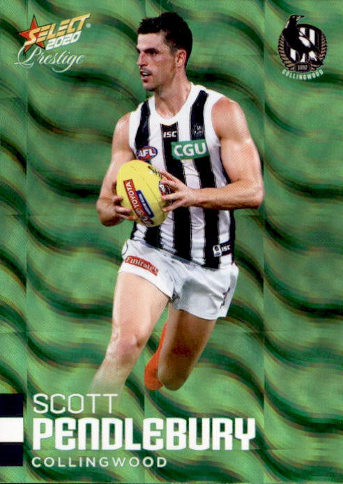 Scott Pendlebury, Green Parallel, 2020 Select AFL PRESTIGE Footy Stars