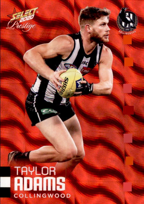 Taylor Adams, Red Parallel, 2020 Select AFL PRESTIGE Footy Stars