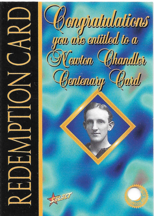 Newton Chandler, Centenary Signature Card, 1996 Select AFL
