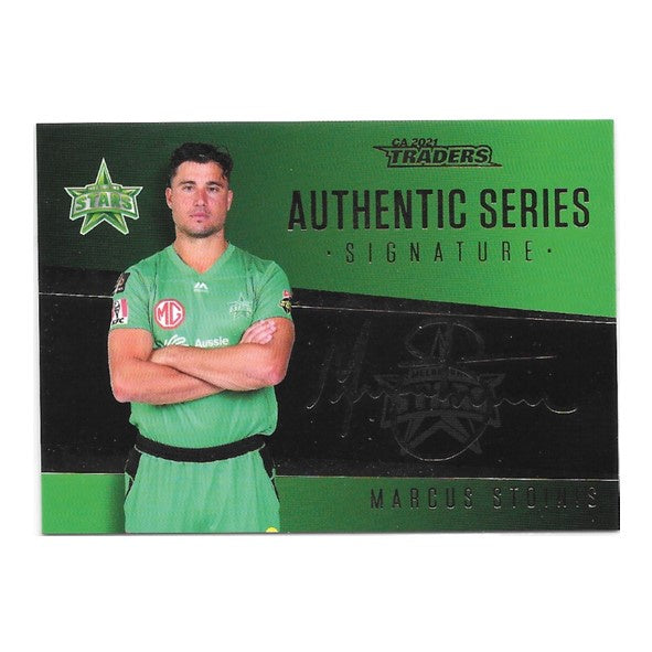 Marcus Stoinis, Authentic Series Gold Foil Signature, 2021-22 TLA Traders Cricket Australia & BBL