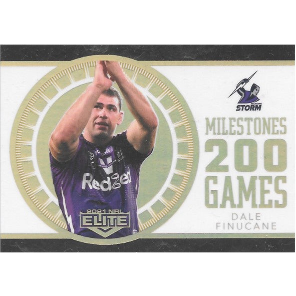 David Finucane, 200 Games Milestone Case Card, 2021 TLA Elite NRL