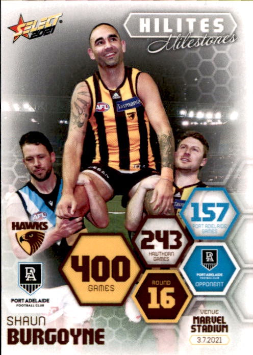 Shaun Burgoyne, Hilites, 400 Games, 2021 Select AFL