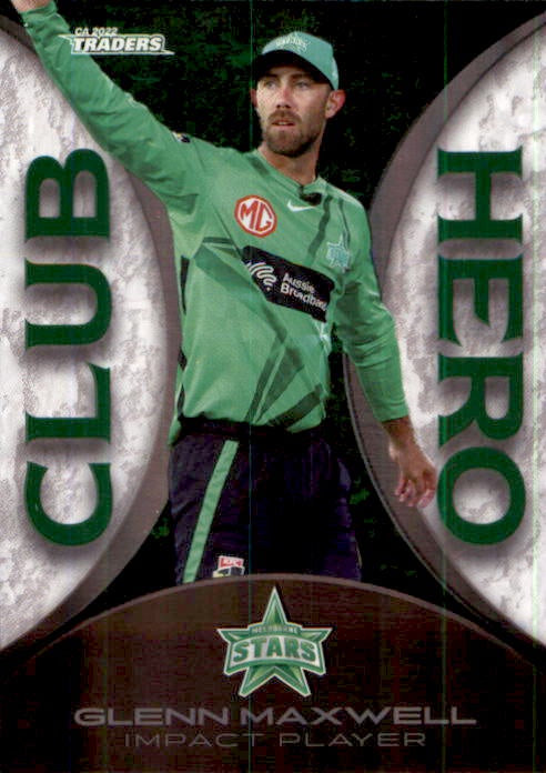 Glenn Maxwell, Club Hero, 2022-23 TLA Traders Cricket Australia & BBL Trading Cards
