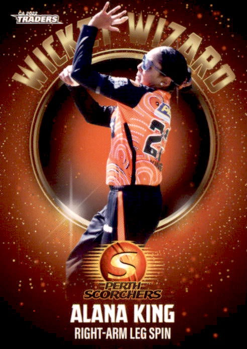 Alana King, Wicket Wizard, 2022-23 TLA Traders Cricket Australia & BBL Trading Cards