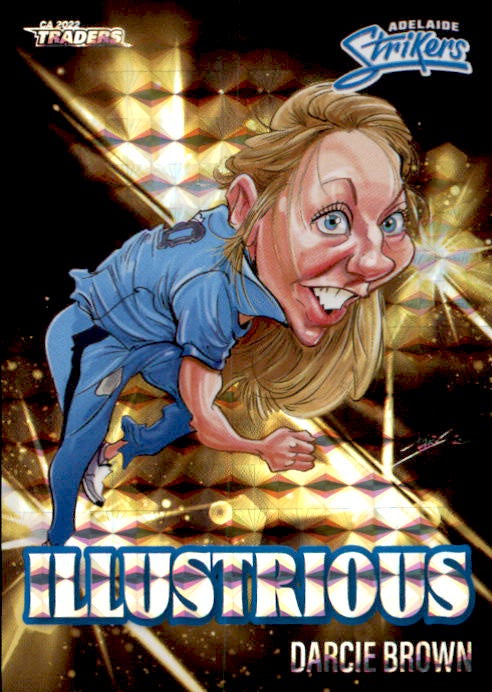 Darcie Brown, Illustrious Yellow, 2022-23 TLA Traders Cricket Australia & BBL Trading Cards