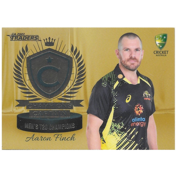 Aaron Finch, Champions Captain Case Card, 2022-23 TLA Traders Cricket Australia & BBL Trading Cards