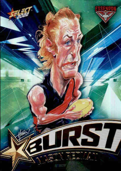 Mason Redman, Starburst Shatter, 2022 Select AFL Footy Stars