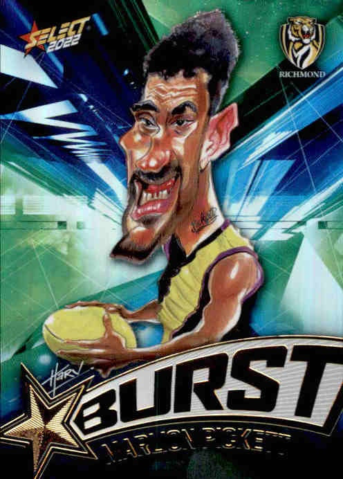 Marlion Pickett, Starburst Shatter, 2022 Select AFL Footy Stars