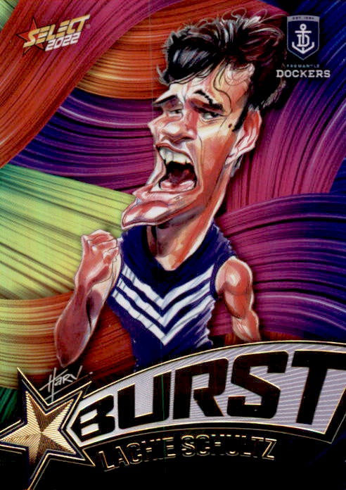 Lachie Schultz, Starburst Paint, 2022 Select AFL Footy Stars