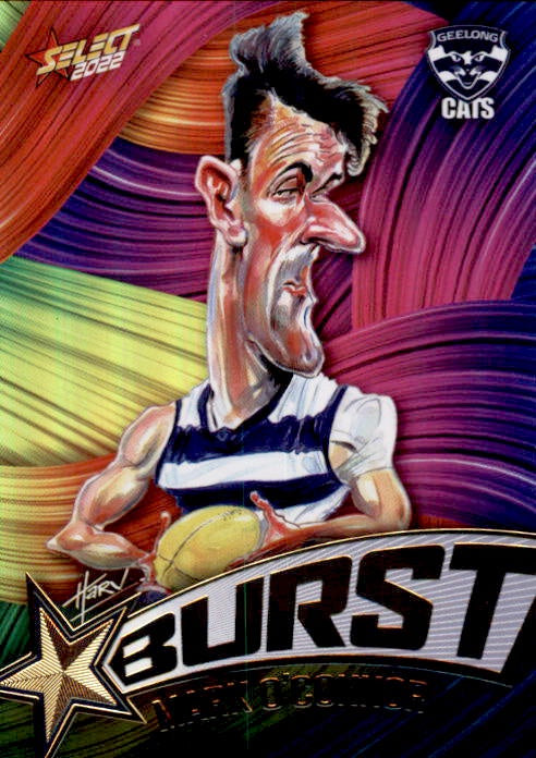 Mark O'Connor, Starburst Paint, 2022 Select AFL Footy Stars