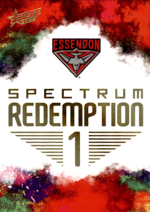 Essendon Bombers, Spectrum Redemption 1, 2022 Select AFL Footy Stars