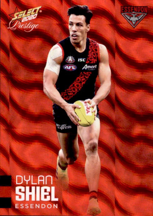 Dylan Shiel, Red Parallel, 2020 Select AFL PRESTIGE Footy Stars