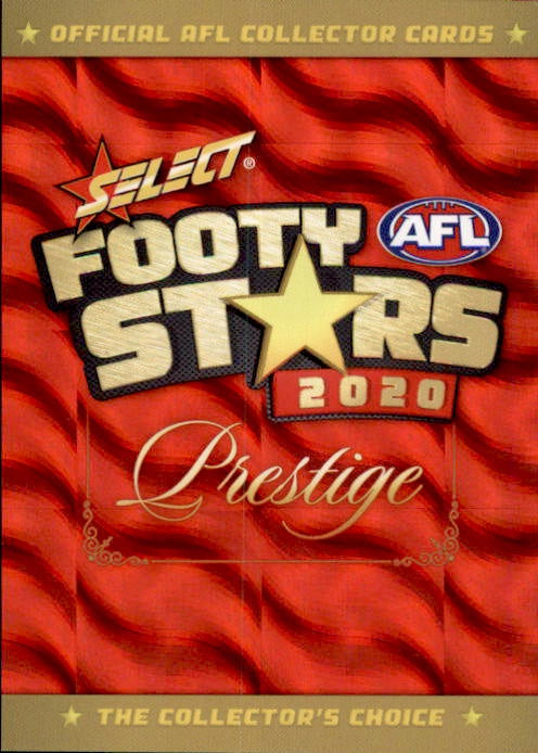 Header Card, Red Parallel, 2020 Select AFL PRESTIGE Footy Stars