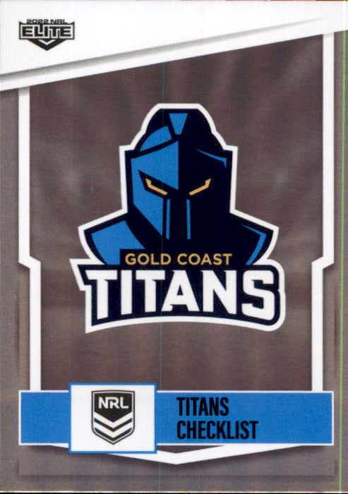 Gold Coast Titans Checklist, NRLW, 2022 TLA Elite NRL Rugby League