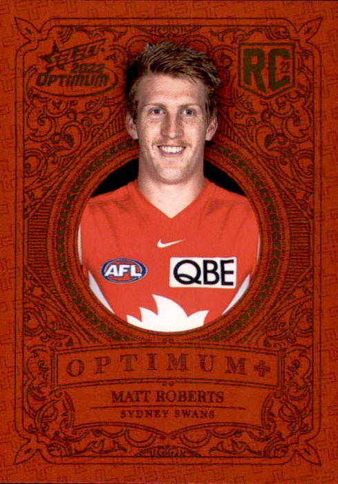 Matt Roberts, RC, Optimum + Plus, 2022 Select AFL Optimum