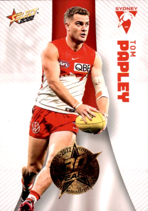 Tom Papley, 30 Years Gold Seal, 2022 Select AFL Footy Stars