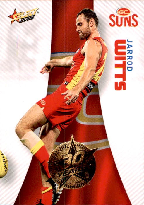 Jarrod Witts, 30 Years Gold Seal, 2022 Select AFL Footy Stars