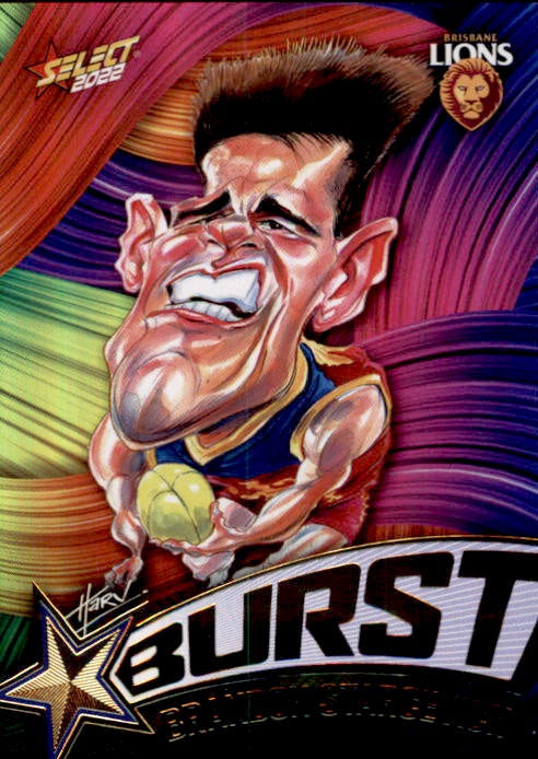 Brandon Starcevich, Starburst Paint, 2022 Select AFL Footy Stars