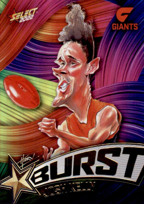 Josh Kelly, Starburst Paint, 2022 Select AFL Footy Stars