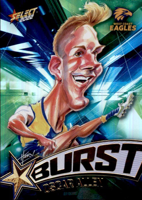 Oscar Allen, Starburst Shatter, 2022 Select AFL Footy Stars