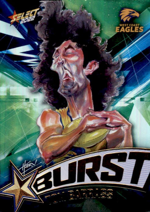 Tom Barrass, Starburst Shatter, 2022 Select AFL Footy Stars