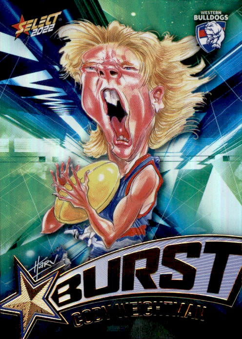 Cody Weightman, Starburst Shatter, 2022 Select AFL Footy Stars