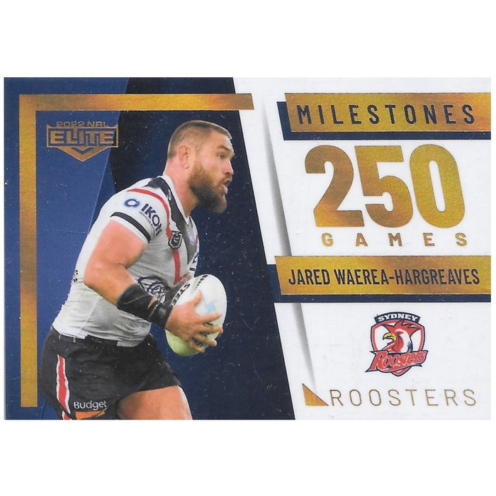 Jared Waerea-Hargreaves, 250 Games Milestone Case Card, 2022 TLA Elite NRL