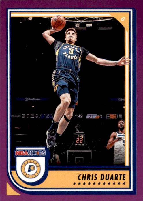 Chris Duarte, Purple Parallel, 2022-23 Panini Hoops Basketball NBA