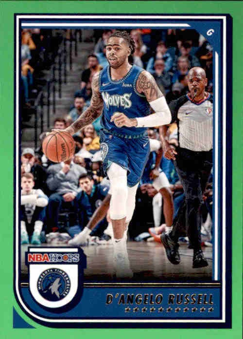 D'Angelo Russell, Neon Green Parallel, 2022-23 Panini Hoops Basketball NBA
