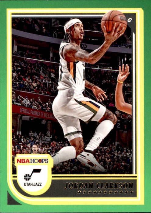 Jordan Clarkson, Neon Green Parallel, 2022-23 Panini Hoops Basketball NBA