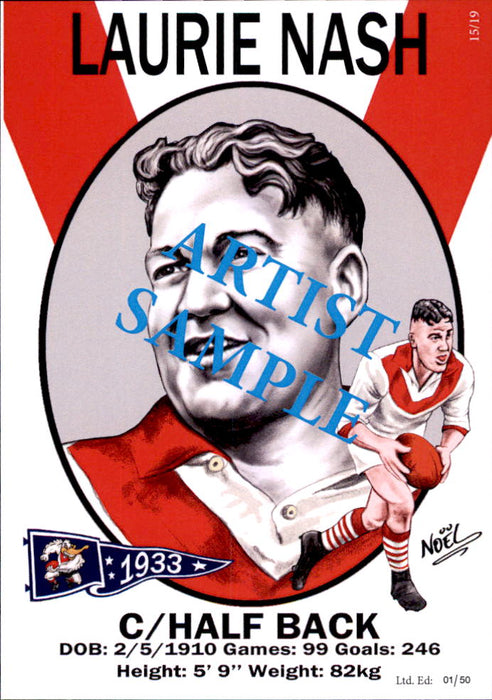 South Melbourne Swans 1933 Premiers Card Set by Noel