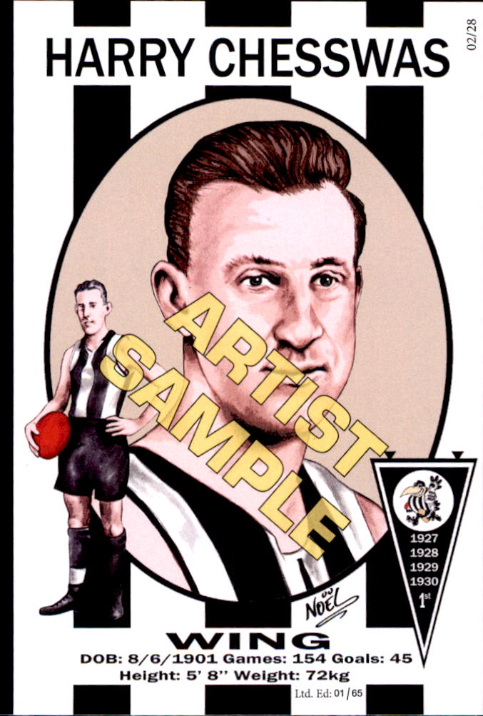 Collingwood Magpies Four-Peat Dynasty Premiers Card Set by Noel