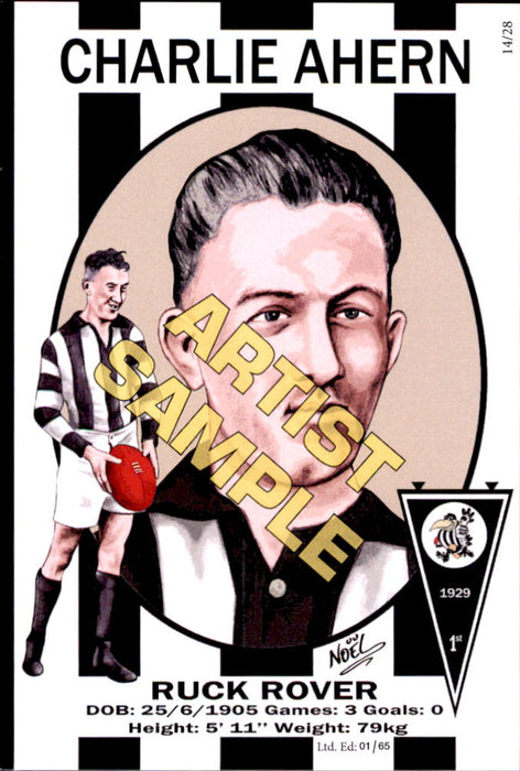 Collingwood Magpies Four-Peat Dynasty Premiers Card Set by Noel