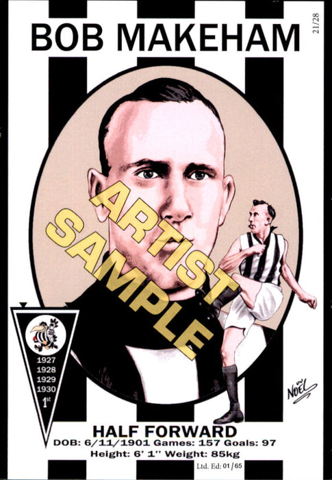 Collingwood Magpies Four-Peat Dynasty Premiers Card Set by Noel