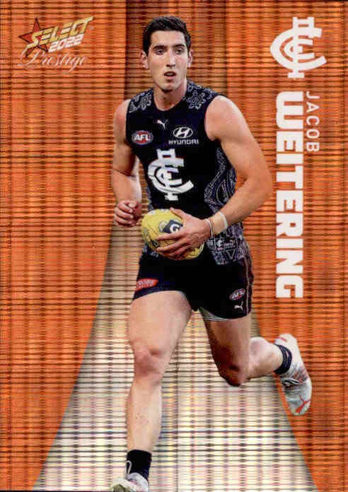 Jacob Weitering, Orange Parallel, 2022 Select AFL Prestige