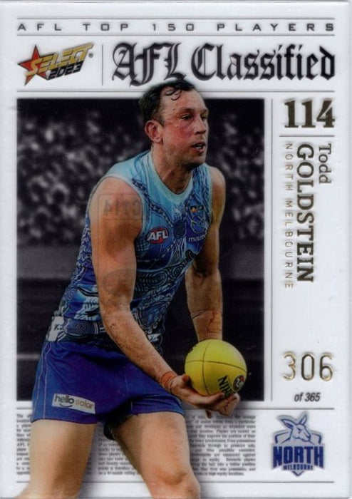 Todd Goldstein, AFL Classified, 2023 Select AFL Footy Stars