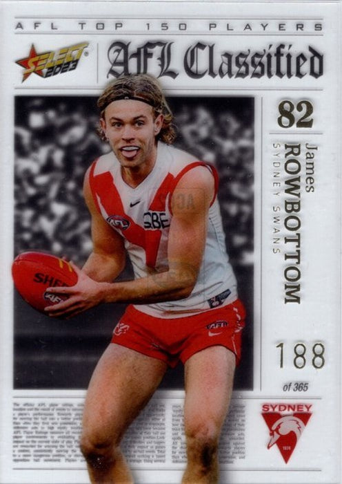 James Rowbottom, AFL Classified, 2023 Select AFL Footy Stars