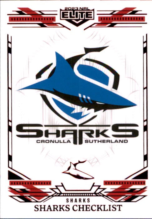 Cronulla Sharks Checklist, Ruby Mojo, 2023 TLA Elite NRL Rugby League