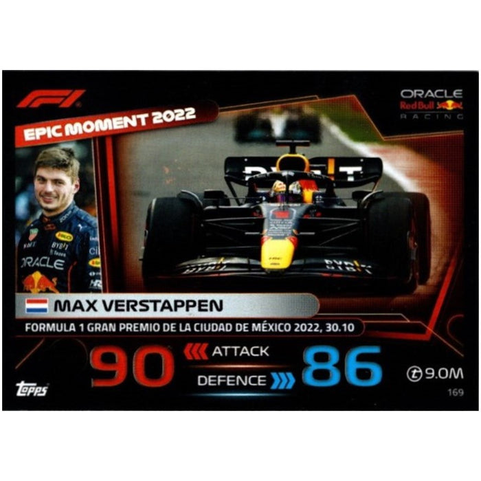 Max Verstappen, #169, 2023 Topps Turbo Attax Formula 1 Racing