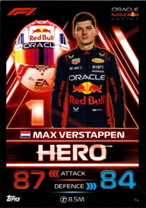 Max Verstappen, #14, 2023 Topps Turbo Attax Formula 1 Racing