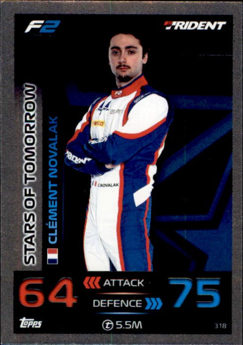 Clement Novalak, #318, Silver Parallel, 2023 Topps Turbo Attax Formula 1 Racing